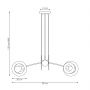 Emibig Euforia 14134 lampa wisząca 4x15 W czarna zdj.2