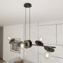Emibig Token 14266 lampa wisząca 6x15 W czarna zdj.5