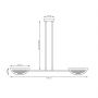 Emibig Saber 14302 lampa wisząca 2x15 W czarna zdj.2