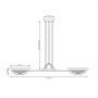 Emibig Saber 14304 lampa wisząca 4x15 W czarna zdj.2