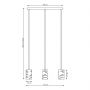Emibig Tank 14313 lampa wisząca 3x15 W czarna zdj.2