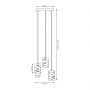 Emibig Tank 14313PREM lampa wisząca 3x15 W czarna zdj.2