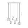 Emibig Tank 14316 lampa wisząca 6x15 W czarna zdj.2
