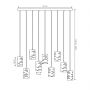 Emibig Tank 14319 lampa wisząca x15 W czarna zdj.2