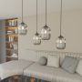 Emibig Verdi 14344 lampa wisząca 4x15 W czarna-grafitowa zdj.4
