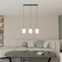 Emibig Verdi 14353 lampa wisząca 3x15 W biała-czarna zdj.3