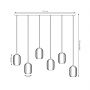 Emibig Verdi 14356 lampa wisząca 6x15 W biała-czarna zdj.2