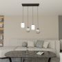 Emibig Verdi 14364 lampa wisząca 4x15 W biała-czarna-grafitowa zdj.3
