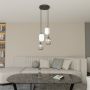 Emibig Verdi 14364PREM lampa wisząca 4x15 W biała-czarna-grafitowa zdj.3