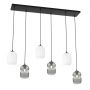 Emibig Verdi 14366 lampa wisząca 6x15 W biała-czarna-grafitowa zdj.1