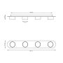 Emibig Diaz 14374 lampa podsufitowa 4x12 W czarna zdj.2