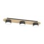 Emibig Diaz 14383 lampa podsufitowa 3x12 W czarna-drewno zdj.1
