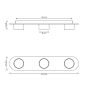 Emibig Diaz 14383 lampa podsufitowa 3x12 W czarna-drewno zdj.2