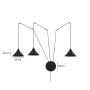 Emibig Abramo 1603 lampa wisząca 3x15 W czarna zdj.8