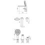 Excellent Clever 2.0 AREX4134BS bateria wannowo-prysznicowa nawannowa czarna zdj.2
