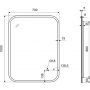 Excellent Lumiro DOEXLU100070AC lustro 70x100 cm prostokątne z oświetleniem z matą grzewczą zdj.2