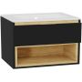 Excellent Tuto 2.0 MLEX215180001BK front szafki 80x2x21.9 cm podumywalkowa wisząca czarna zdj.5