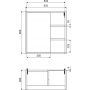 Excellent Ness MLEX8201600BL szafka 57x28x60 cm podumywalkowa wisząca czarna zdj.2