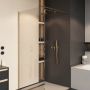Excellent Vidoq KAEX15061200LPGB ścianka prysznicowa walk-in 120 cm złoty szczotkowany/szkło przezroczyste zdj.4
