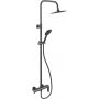 Excellent Clever 2.0 AREX4181AB zestaw prysznicowy ścienny z deszczownicą grafitowy zdj.1