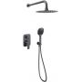 Excellent Clever 2.0 AREXSET4145AB zestaw prysznicowy podtynkowy z deszczownicą grafitowy zdj.1