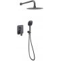 Excellent Clever 2.0 AREXSET4147AB zestaw prysznicowy podtynkowy z deszczownicą grafitowy zdj.1