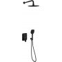 Excellent Clever 2.0 AREXSET4147BS zestaw prysznicowy podtynkowy z deszczownicą czarny zdj.1