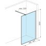 Excellent Vidoq KAEX1506900LPCB ścianka prysznicowa walk-in 90 cm miedź szczotkowany/szkło przezroczyste zdj.3