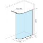 Excellent Vidoq KAEX1507930LPCB ścianka prysznicowa walk-in 93 cm miedź szczotkowany/szkło przezroczyste zdj.2