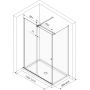 Excellent Ortigo KAEX5022900 ścianka prysznicowa 90 cm /szkło przezroczyste zdj.2