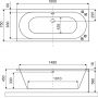 Excellent Oceana WAEXOCE16CMMS wanna prostokątna 160x75 cm zdj.2