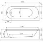 Excellent Oceana WAEXOCM17075WHS wanna prostokątna slim 170x75 cm biała zdj.2