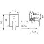 FDesign Brina FD1BRN7P11 bateria wannowo-prysznicowa podtynkowa chrom zdj.2