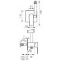 FDesign Pinea bateria bidetowa podtynkowa z zestawem prysznicowym chrom FD1-PNA-66P-11 zdj.2