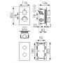 FDesign Stabilla FD1TS077PBOX11 bateria prysznicowa podtynkowa zdj.2