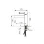 FDesign Zaffiro FD1ZFR222 bateria umywalkowa stojąca czarna zdj.2