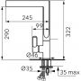 FDesign Zaffiro bateria kuchenna stojąca złoty połysk FD1-ZFR-4-55 zdj.2