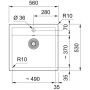 Franke Sirius SID 1430702425 zlewozmywak tectonite 56x53 cm czarny zdj.2