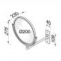 Geesa Mirror 91108506 lusterko kosmetyczne 20x27.5 cm okrągłe chrom zdj.2