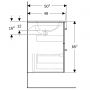 Geberit Selnova Square 501236001 umywalka z szafką 60 cm białą zdj.2