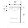 Geberit Selnova Square 501255001 umywalka z szafką zdj.2