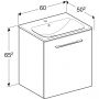 Geberit Selnova Square 501255001 umywalka z szafką zdj.6