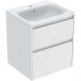 Geberit Selnova Square 504137001 umywalka z szafką 55 cm białą zdj.1