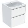 Geberit Selnova Square 504137011 umywalka z szafką 55 cm białą zdj.1
