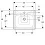 Geberit Selnova Square 504137011 umywalka z szafką 55 cm białą zdj.5