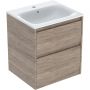 Geberit Selnova Square 504137JR1 umywalka z szafką 55 cm orzech zdj.1