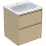 Geberit Selnova Square 504137PS1 umywalka z szafką 55 cm dąb zdj.1