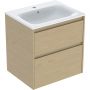 Geberit Selnova Square 504138PS1 umywalka z szafką 60 cm dąb zdj.1