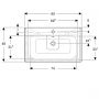 Geberit Selnova Square 504139011 umywalka z szafką 80 cm białą zdj.5