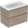 Geberit Selnova Square 504139JR1 umywalka z szafką 80 cm orzech zdj.1